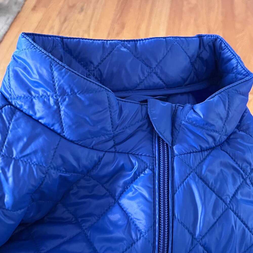Torrid  Feel the Fit Cobalt Blue Diamond Quilted Puffer Jacket Packable Size 1 X - Picture 10 of 10
